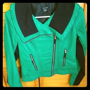 Green pleather jacket